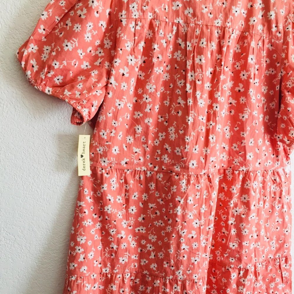 Derek Heart Women's Plus Size Floral Print Dress (1X) - Picture 13 of 16